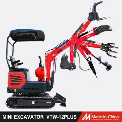 1 Ton Excavators CE/EPA Compact Mini Hydraulic Digger Mini Excavators