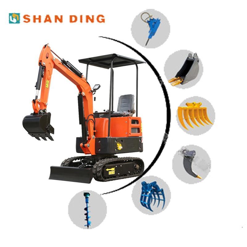 1 Ton Mini Digger 1200 Kg Mini Excavator 1 Ton 2 Ton 3ton 4ton 5 Ton Mini Crawler Excavator