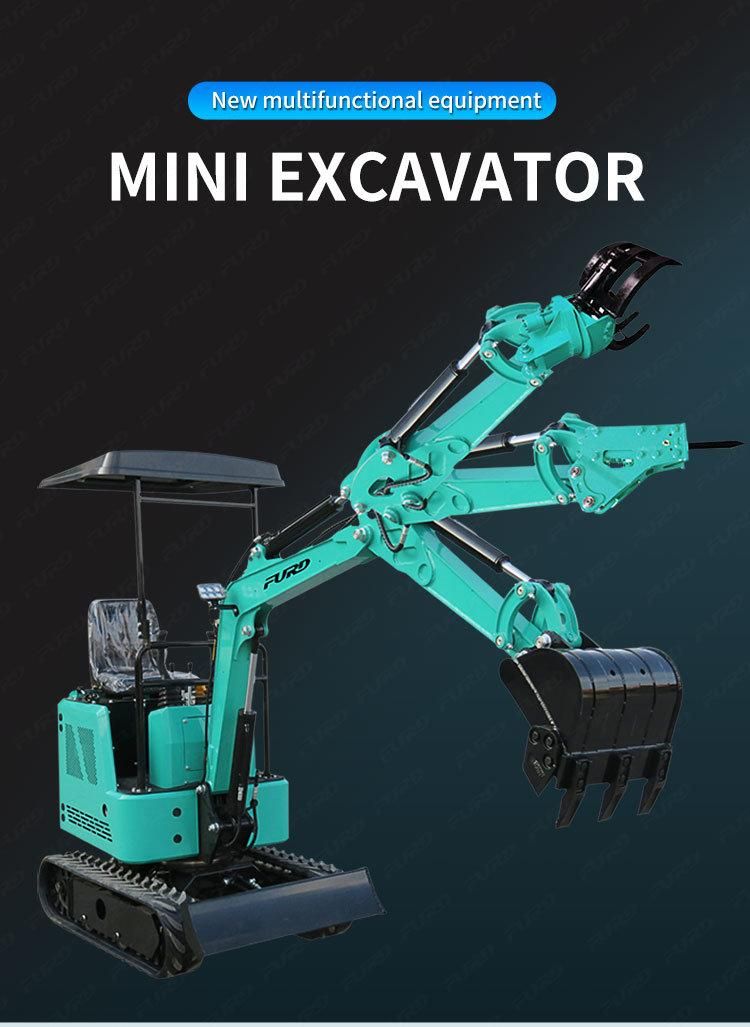 Mini Excavators Hydraulic Crawler Mini Diggers Excavator 1 Ton
