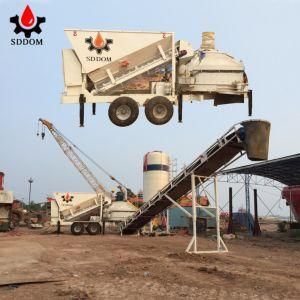 5% off 10 20 30 M3/H Concrete Construction Equipment Mobile Concrete Mixing Plant Machine with Planetary Concrete Mixer Machine