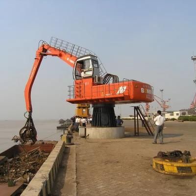 Bonny Wzd46-8c Stationary Electric Hydraulic Material Handler for Unloading Scrap Metal at Wharf From Ship Barge