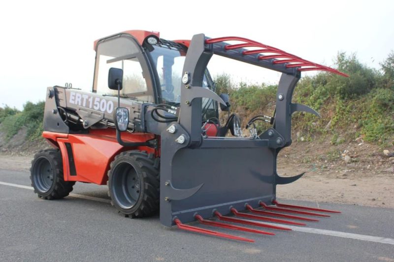 Everun Ert1500 Chinese CE Small Telehandler Telescopic Boom Handler Compact Front End Portable Construction Farm Garden EPA Mini Wheel Loader Made in China