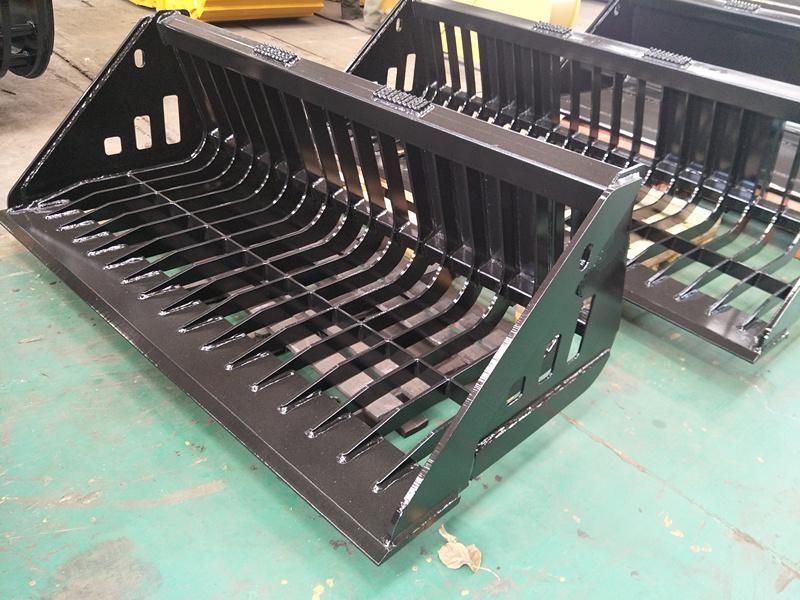 Skid Steer Rock Bucket Rake Buckets Attachment for Sale