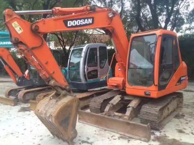 Used Doosan Dh80 Crawler Excavator with Hydraulic Breaker Line and Hammer in Good Condition