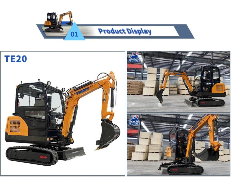 2tonelada Yuchai Excavadora Mini Cargadora Maquinaria Agricola Excavadora Excavator Digger Bagger