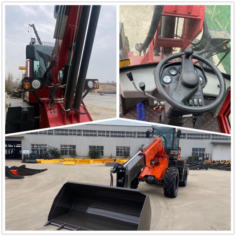 Wk-2500 Telescopic Boom Wheel Loader 1 Ton 2 Ton Forklift Skid Steer Loader Backhoe Factory Wholesale Construction/Garden/Farm