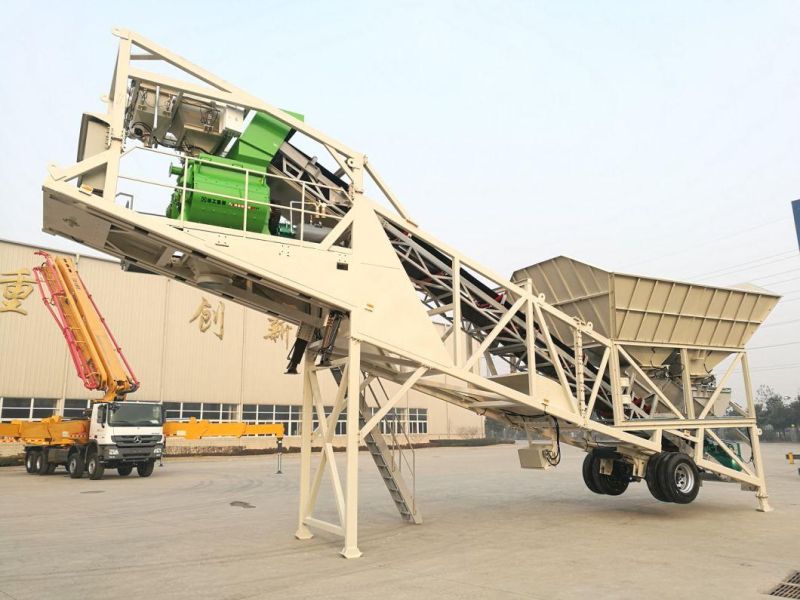 XCMG Hzs60ky Small Portable Mobile Concrete Batching Mixer Plant for Sale
