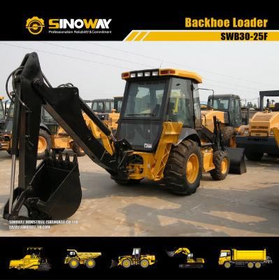 Hydraulic Pilot Control 4WD Backhoe Loader with Cummins Engine