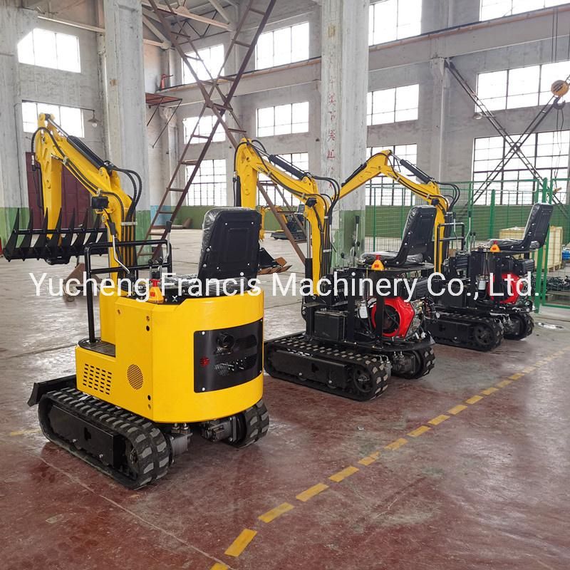 Francis Rt-10 1ton Hydraulic Crawler Micro Mini Digger Bagger Excavators 1000kg Mini Excavator