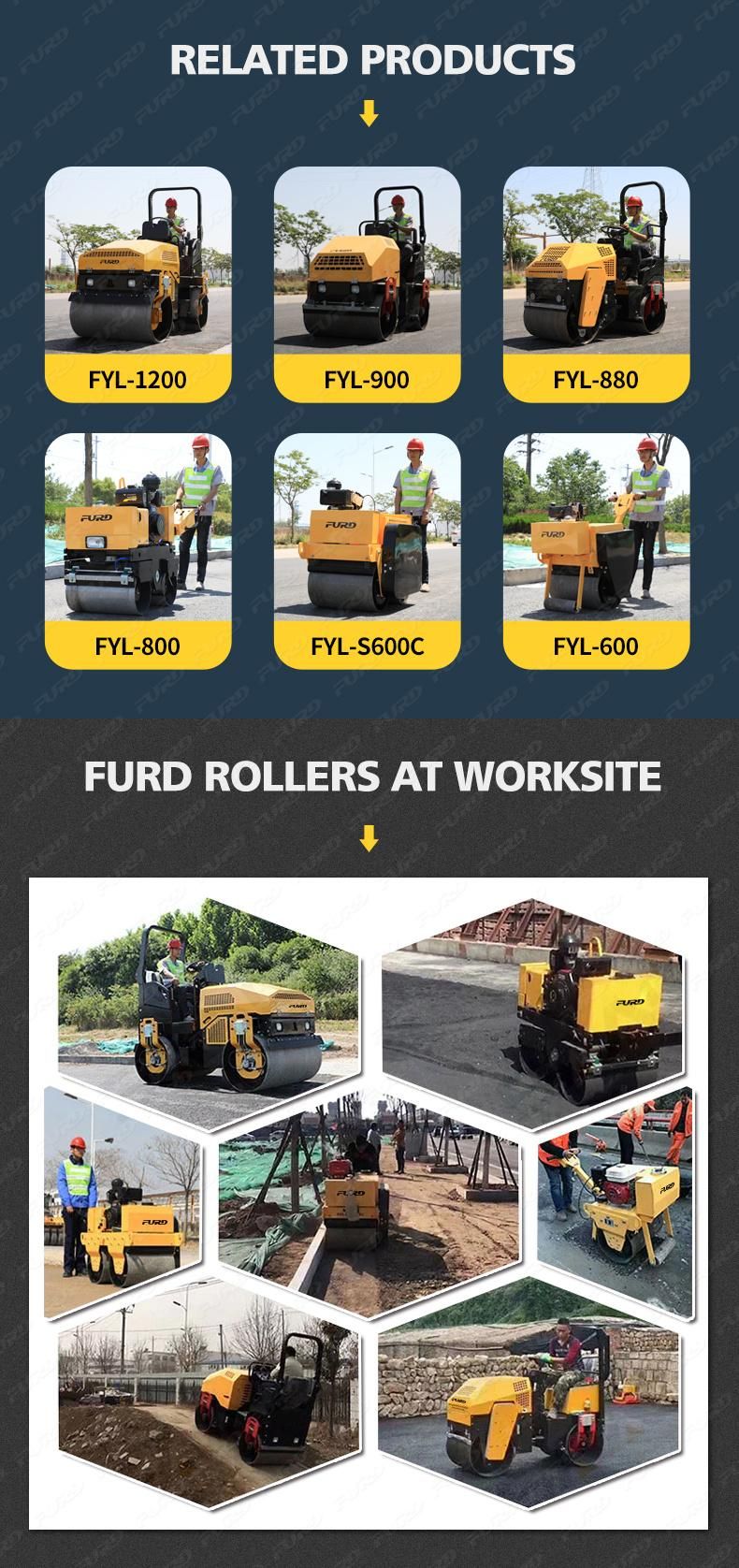 1 Ton Hydraulic Articulated Steering Tandem Asphalt Road Roller Compactor