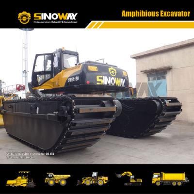 20ton Land and Water Excavator Sinoway Floating Dredging Excavator for Water and Swamp