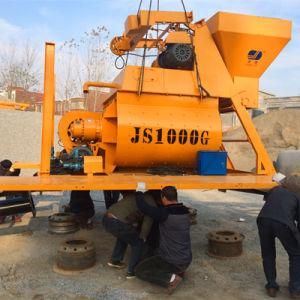 Double Shaft Concrete Mixer Manufacturer for Sale (Js1000)