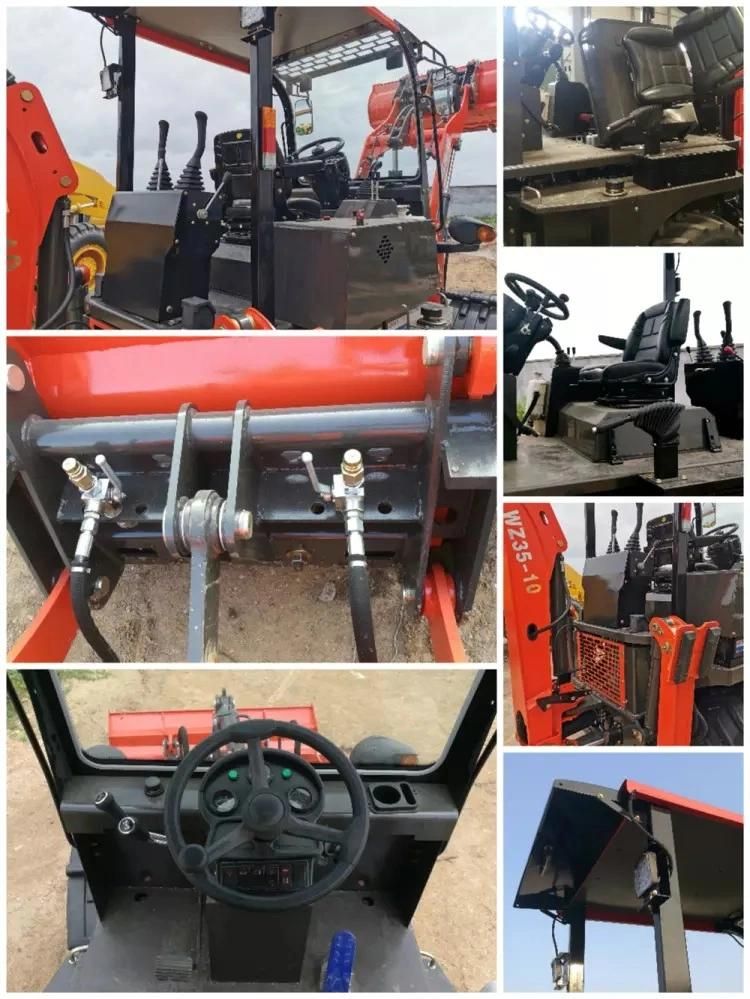 CE ISO Backhoe Loaders Tractor with Front Loader for Construction Work