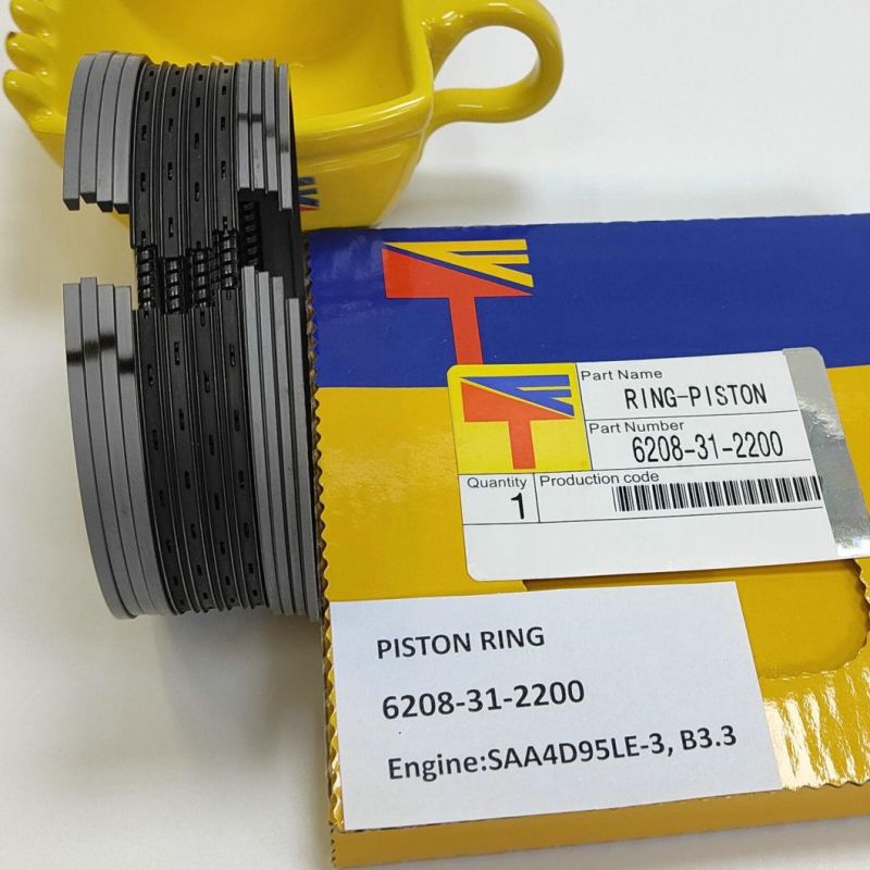 High Quality Diesel Engine Mechanical Parts Piston Ring 6208-31-2200 for Excavator Parts PC130-7 PC110-7 PC128us-6 Engine Parst SAA4d95le-3 B3.3 Generator Set