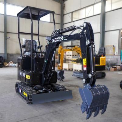 China Manufacturer Construction Equipment Shandong Hightop Group Garden Trench Digging Hydraulic Full Automatic Crawler Excavator Machine