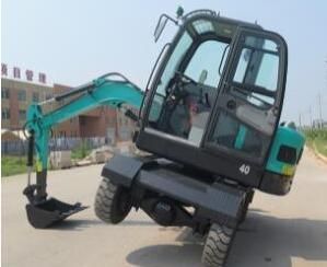 4 Ton Wheel Excavator Free Shipping Excavator High Efficient Small Digging Machine