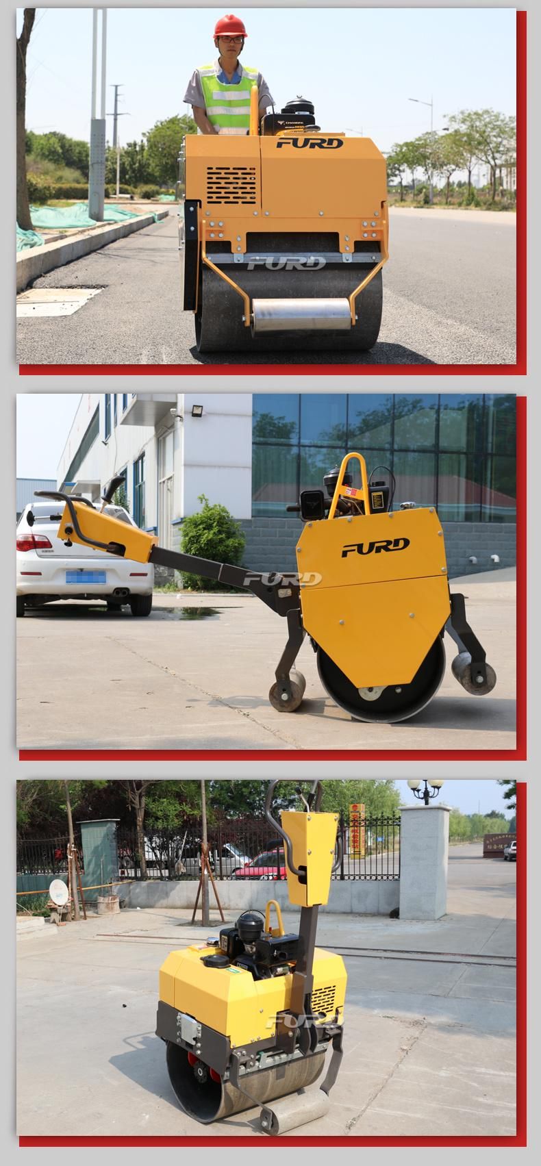 Excellent Quality 500kg Walk Behind Smooth Drum Vibratory Furd Road Roller