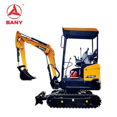 Sany Sy16c 1.75tons Mini Garden Excavator with Closed Cabin Price