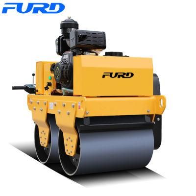 Double Drum Walk Behind Vibratory Hydraulic Road Roller for Concrete and Asphalt Fyl-S600c