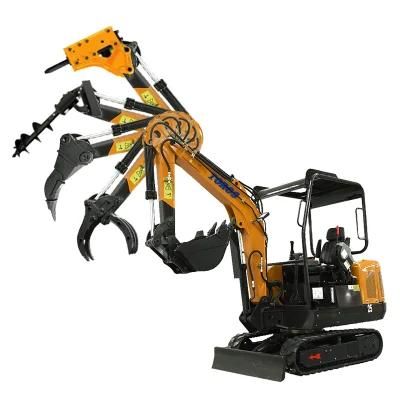 Hot Sale China Toros 2.2 Ton Backhoe Mini Hydraulic Crawler Excavator/ Te25/CE ISO EPA/ Strong Power for Farm Garden Construction