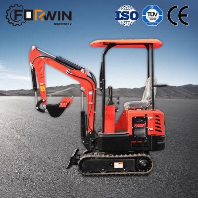 Mini Micro Digger Machinery Hydraulic Excavators Crawler Mini Excavator 1t Factory Cheaper Price with Kubota