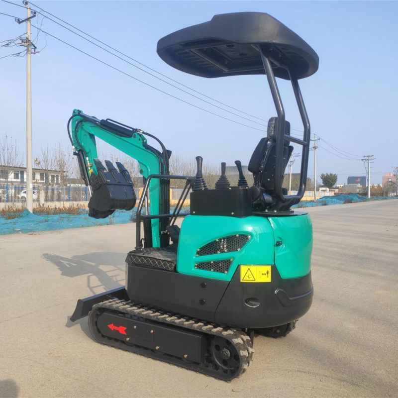 Earthmoving Machinery 1.8ton Mini Excavator with Beautiful Blue Colour