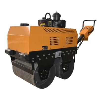 Gasoline/Diesel Used Road Rolling Machine Walk Behind Roller Compactor Price Double Drum Vibratory Road Roller Manufacturer