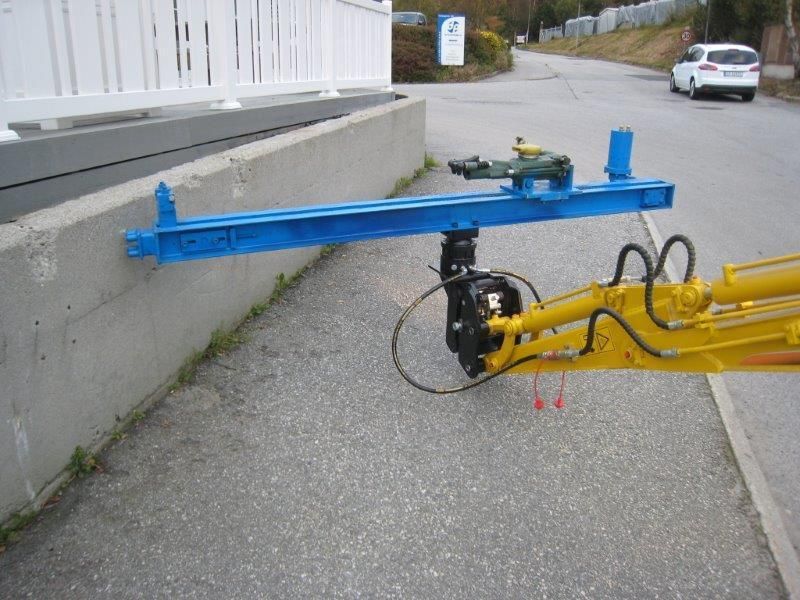 Excavator Mounted Pneumatic Drilling Attachment for Rock Drill Hole