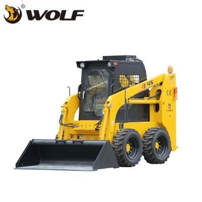 Wolf Zj45 45HP/60HP/75HP/100HP Skid Loader with Cab/Quick Coupler/Attachments for Sales
