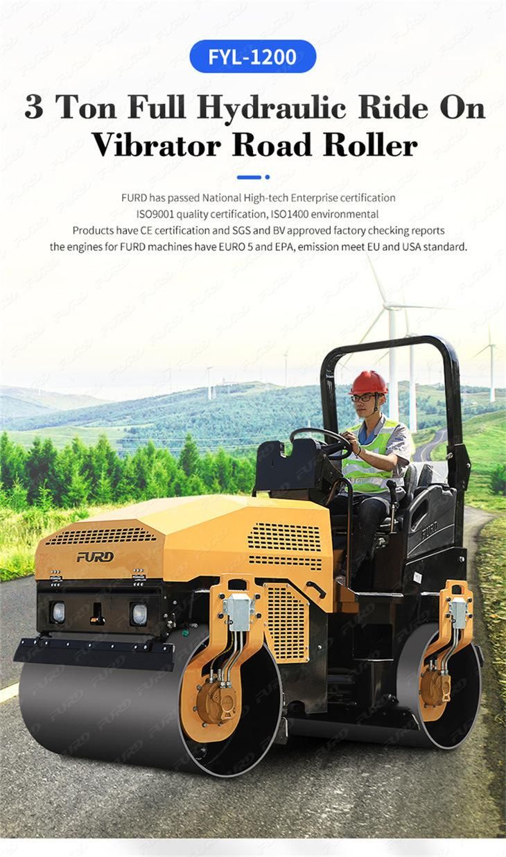 Promotion Price 3 Ton Diesel Engine Asphalt Road Roller for Sale