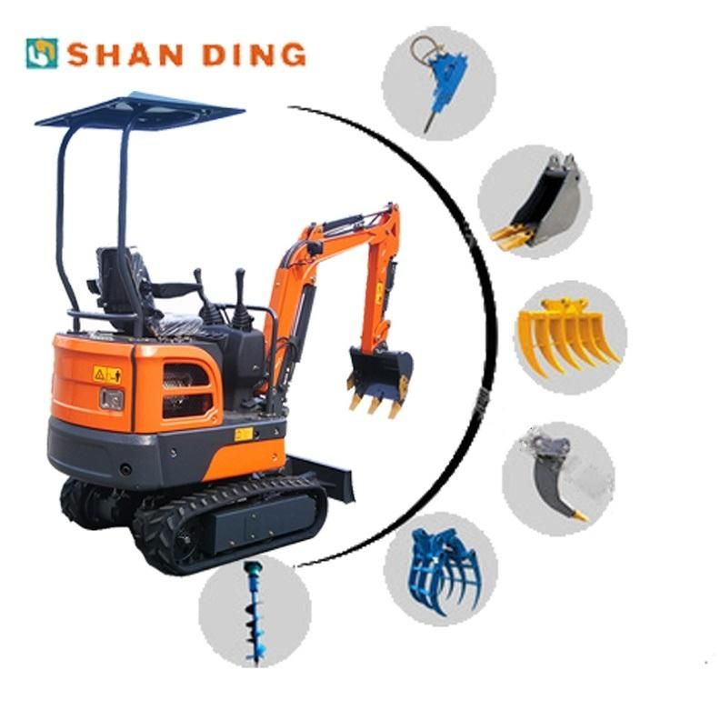 China Shanding SD15 1 2 3.5 Tons Mini Excavator with CE Excavator Parts