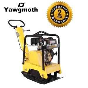 New European Style Vibratory Plate Compactor with Moving Wheel and Rubber Plate with Ce/GS