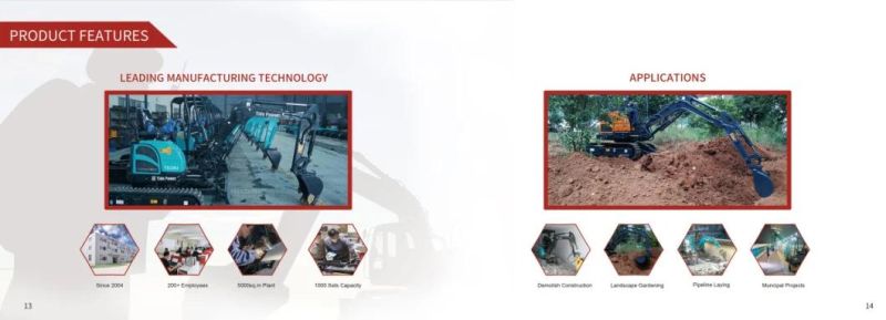 New 2.5t Good Qualtiy Mini Pelle CE Certificate Mini Digger Crawler Hydraulic Mini Excavator