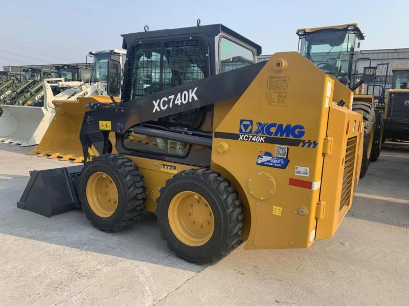 750kg Mini Skid Steer Loader Xc740K with 0.45cbm Bucket in Stock