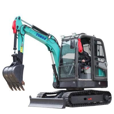 Hot Sale China Cheap Economic 4 Ton 4000 Kg Mini Hydraulic Crawler Excavator Swing Boom/CE ISO EPA/Farm Garden/Backhoe/Cabin