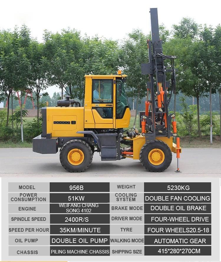 956b Highway Guard Roadrail Pile Driver Equipment