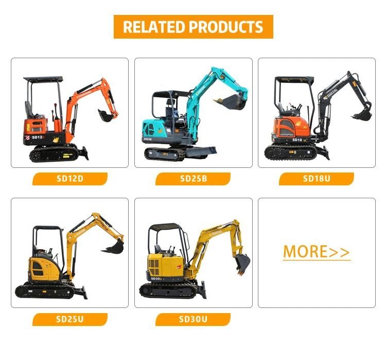 The Preferred 3 Ton Blue Closed Cab Tailless Excavator Excavator for Farm Gardens