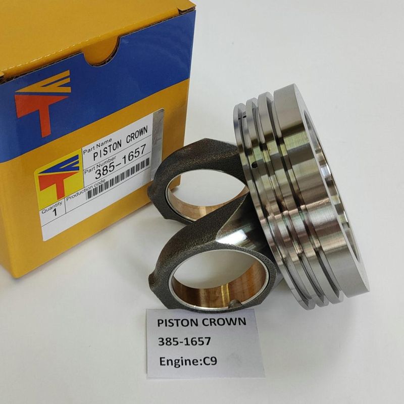 Diesel Engine Engineering Machinery Parts Piston Crown 385-1657 for Excavator E336D Building Bulldoz D6r D7r Wheel Loaders 966h Engine C9 Generator Set