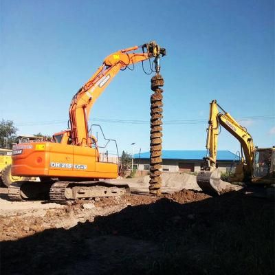 Hydraulic Soil Auger Drilling Deep Holes on Earth