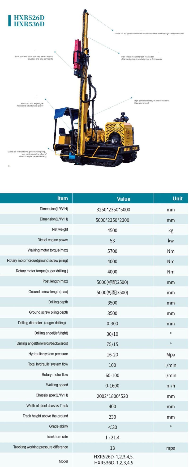 Deep Cement-Soil Mixing Small Pile Driving Machine