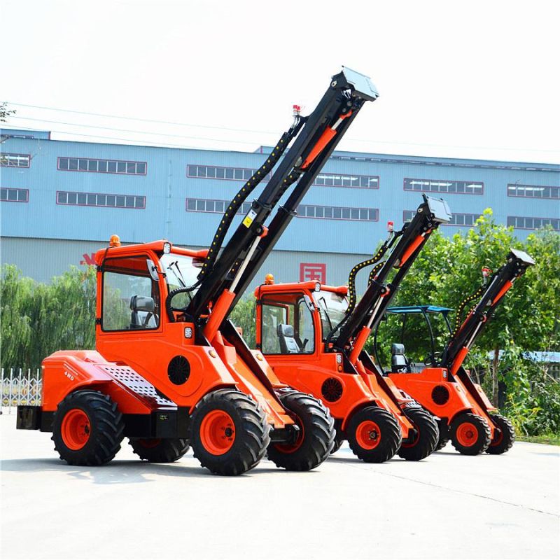 800-1200kg Payload Mini Articulated Wheel Loader Small Telescopic Loader