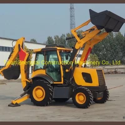 Mini Tractor Price with Front End Backhoe Loader with AC