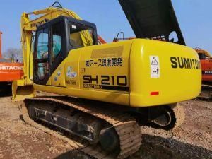 Second Hand/Used Sh210 21 Ton Hydraulic Crawler Excavator in Good Condition