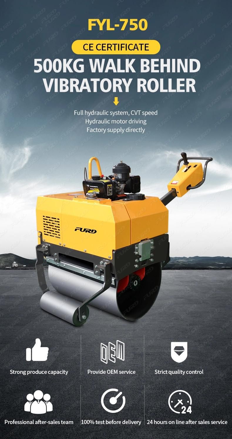 500kg 2 Ton Hand Compact Mini Type Single Drum Road Roller