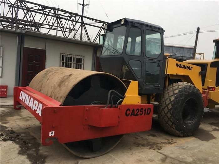 Second Hand Road Work Compacting Machine Construction Machine 12 T 14t 16t 18t 20t Low Price Single Drum Dynapac Ca25 Ca30d Ca251d Used Road Roller