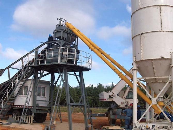 Hzs75vy 75m3 Mobile Concrete Mixing Plant Portable Concrete Batching Plant