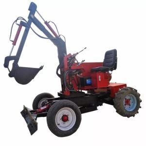 Chinese 0.9ton Small Agricultural Wheel Bagger 0.9ton Micro Digger Mini Excavator