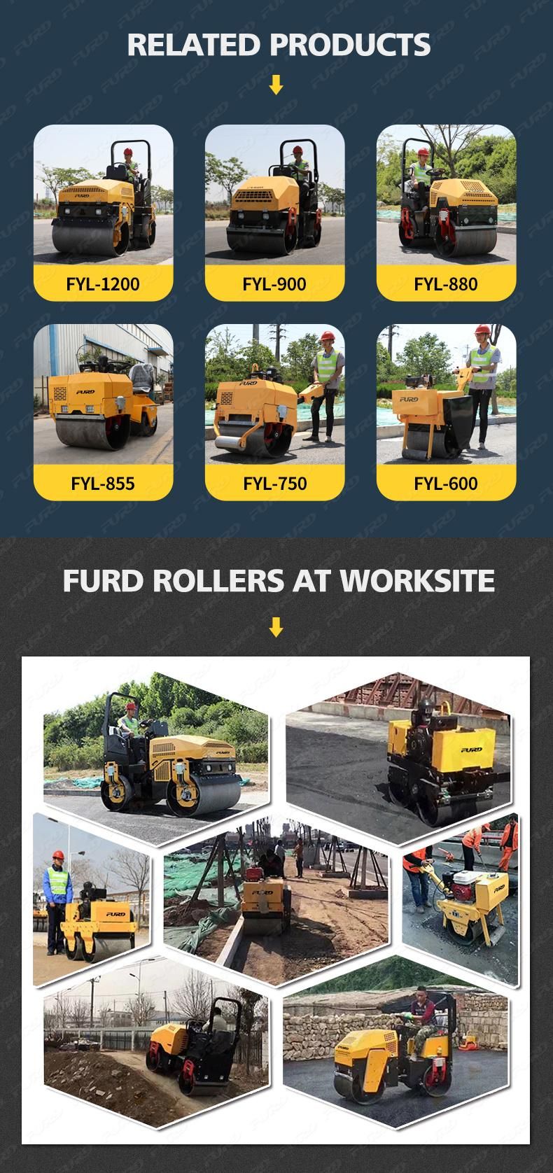 Walk Behind 800kg, 1 Ton, 2 Ton Vibratory Hand Pedestrian Roller Asphalt Road Roller