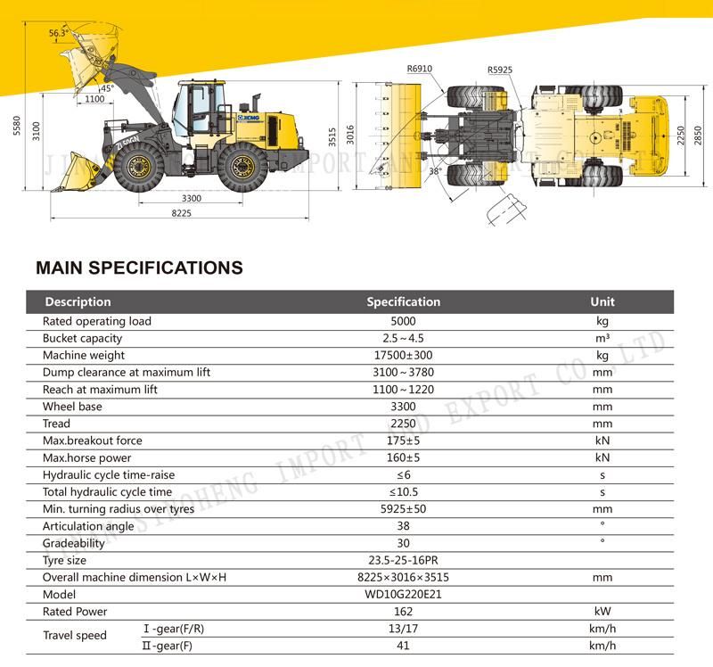 China 5ton Wheel Loader Zl50gn for Sale