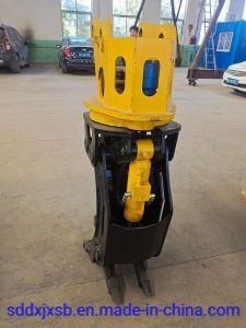 Factory Price 360 Degree Rotatory Dual Cylinder Heavy Type 3+2 Claw Rock Grapple for Excavator 21ton Light Grade Part